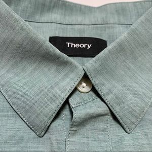 THEORY Seafoam Green Button Down Shirt Medium